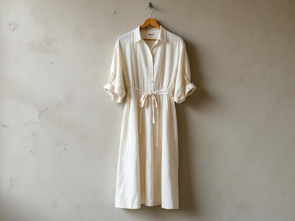 Cream Linen Dress - After